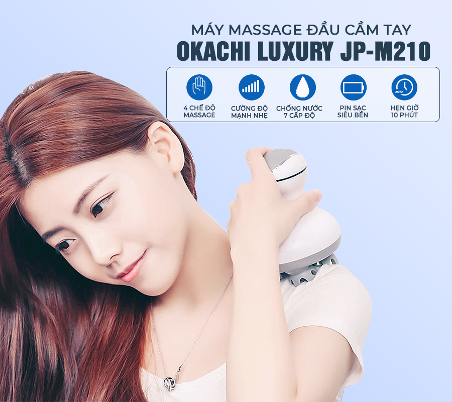 Máy massage đầu câm tay OKACHI LUXURY JP-M210